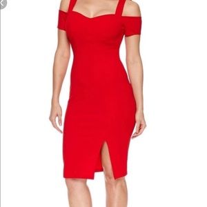 Bisou Bisou red cocktail dress: